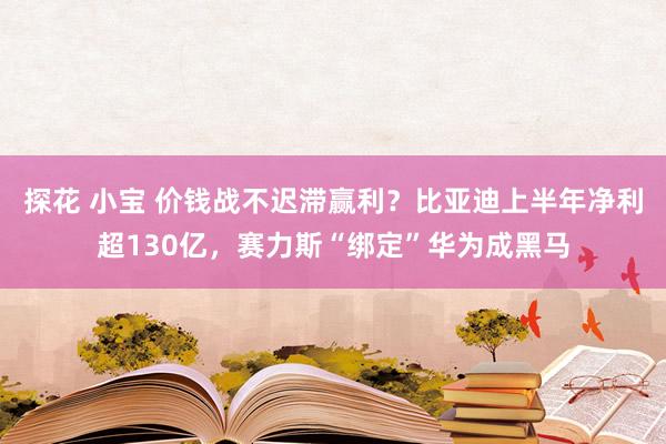 探花 小宝 价钱战不迟滞赢利？比亚迪上半年净利超130亿，赛力斯“绑定”华为成黑马