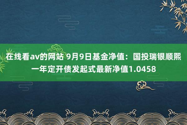 在线看av的网站 9月9日基金净值：国投瑞银顺熙一年定开债发起式最新净值1.0458