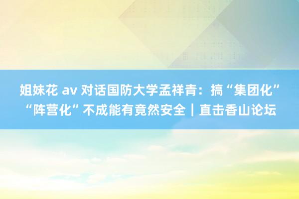 姐妹花 av 对话国防大学孟祥青：搞“集团化”“阵营化”不成能有竟然安全｜直击香山论坛