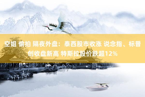 空姐 偷拍 隔夜外盘：泰西股市收涨 说念指、标普创收盘新高 特斯拉股价跌超12%