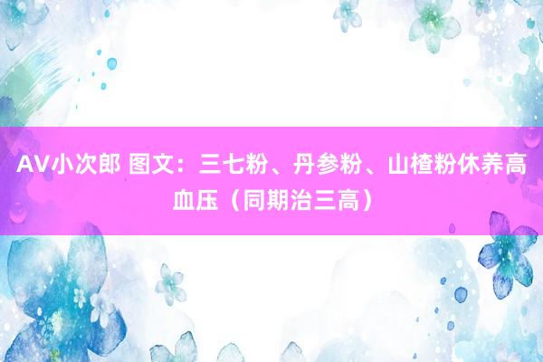 AV小次郎 图文：三七粉、丹参粉、山楂粉休养高血压（同期治三高）