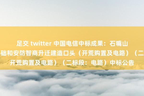 足交 twitter 中国电信中标成果：石嘴山市下层局势台站业务基础和安防智商升迁建造口头（开荒购置及电路）（二标段：电路）中标公告