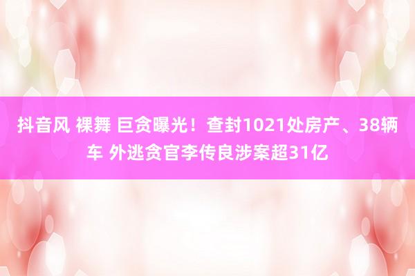 抖音风 裸舞 巨贪曝光！查封1021处房产、38辆车 外逃贪官李传良涉案超31亿