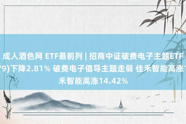 成人酒色网 ETF最前列 | 招商中证破费电子主题ETF(159779)下降2.81% 破费电子倡导主题走弱 佳禾智能高涨14.42%