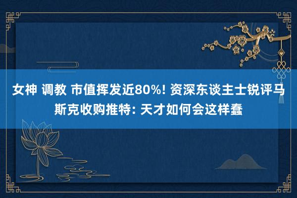 女神 调教 市值挥发近80%! 资深东谈主士锐评马斯克收购推特: 天才如何会这样蠢