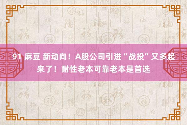 91 麻豆 新动向！A股公司引进“战投”又多起来了！耐性老本可靠老本是首选