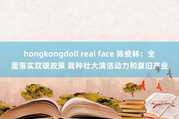 hongkongdoll real face 陈俊林：全面落实双碳政策 栽种壮大清洁动力和复旧产业