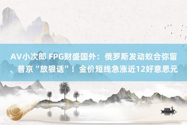 AV小次郎 FPG财盛国外：俄罗斯发动蚁合弥留、普京“放狠话”！金价短线急涨近12好意思元