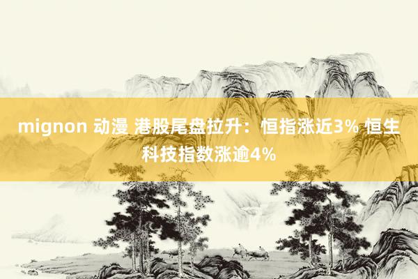 mignon 动漫 港股尾盘拉升：恒指涨近3% 恒生科技指数涨逾4%