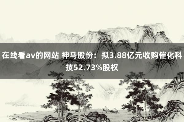 在线看av的网站 神马股份：拟3.88亿元收购催化科技52.73%股权