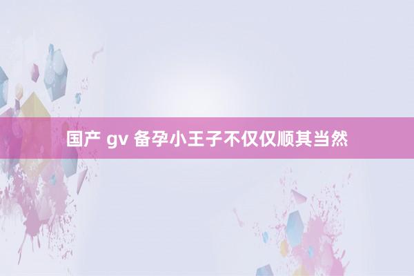 国产 gv 备孕小王子不仅仅顺其当然