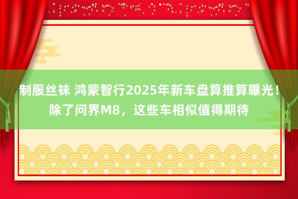 制服丝袜 鸿蒙智行2025年新车盘算推算曝光！除了问界M8，这些车相似值得期待